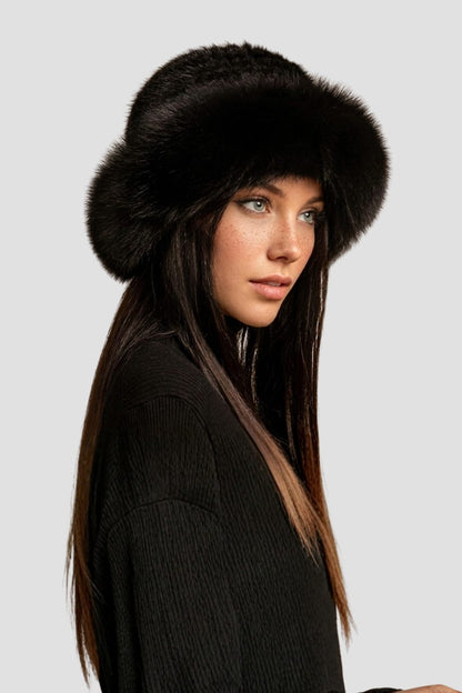 Chapeau en fourrure noir Héritage fourrure