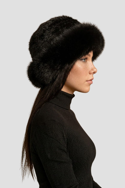Chapeau en fourrure noir Héritage fourrure