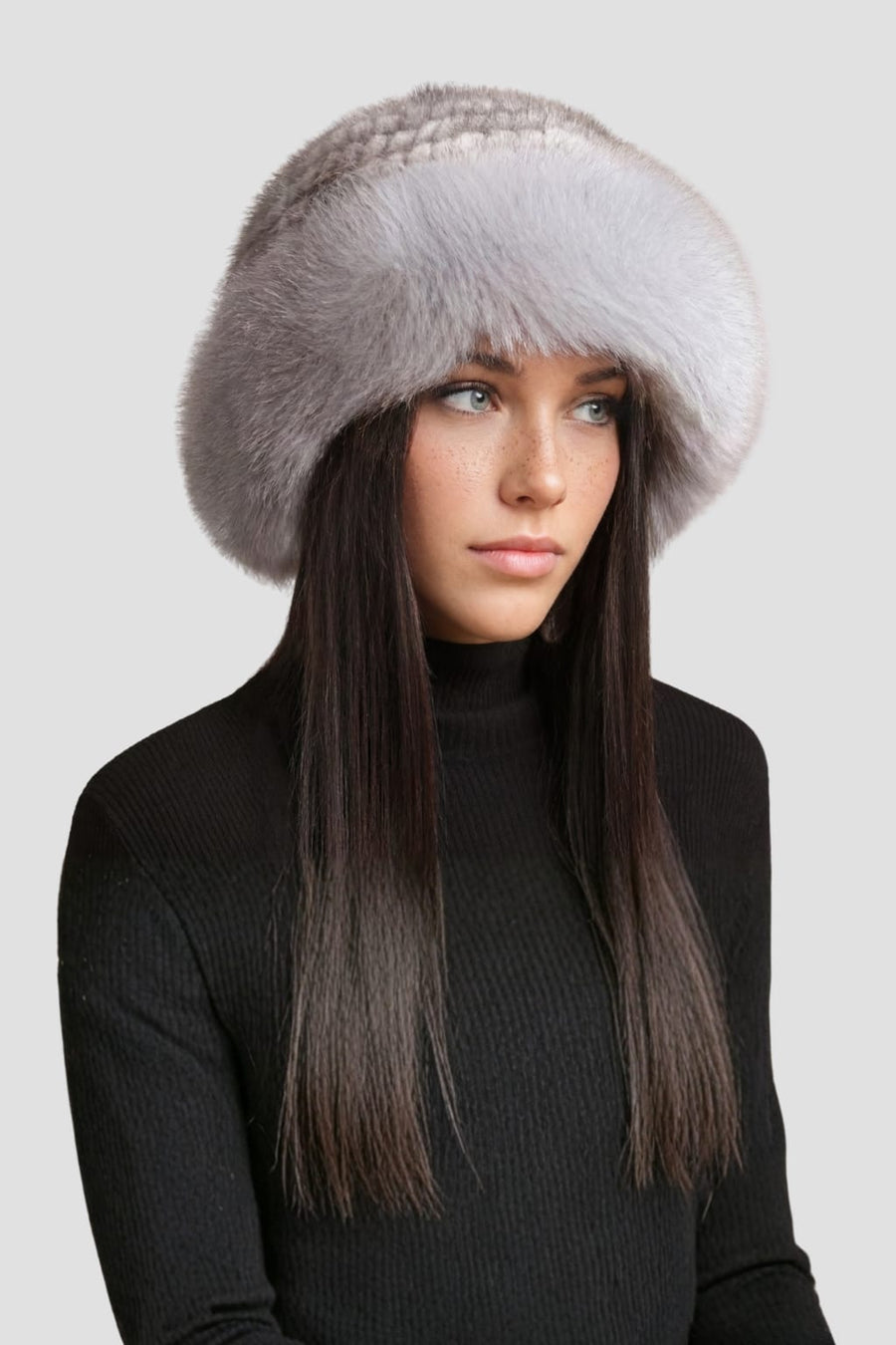 Chapeau fourrure gris Héritage fourrure