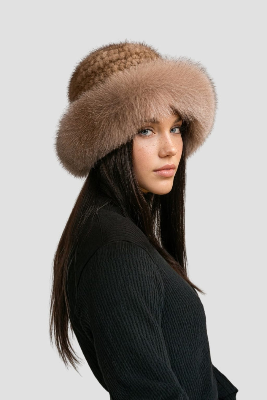 Chapeau fourrure marron Héritage fourrure