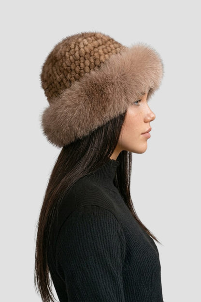 Chapeau fourrure marron Héritage fourrure