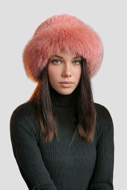Chapeau fourrure rose Héritage fourrure