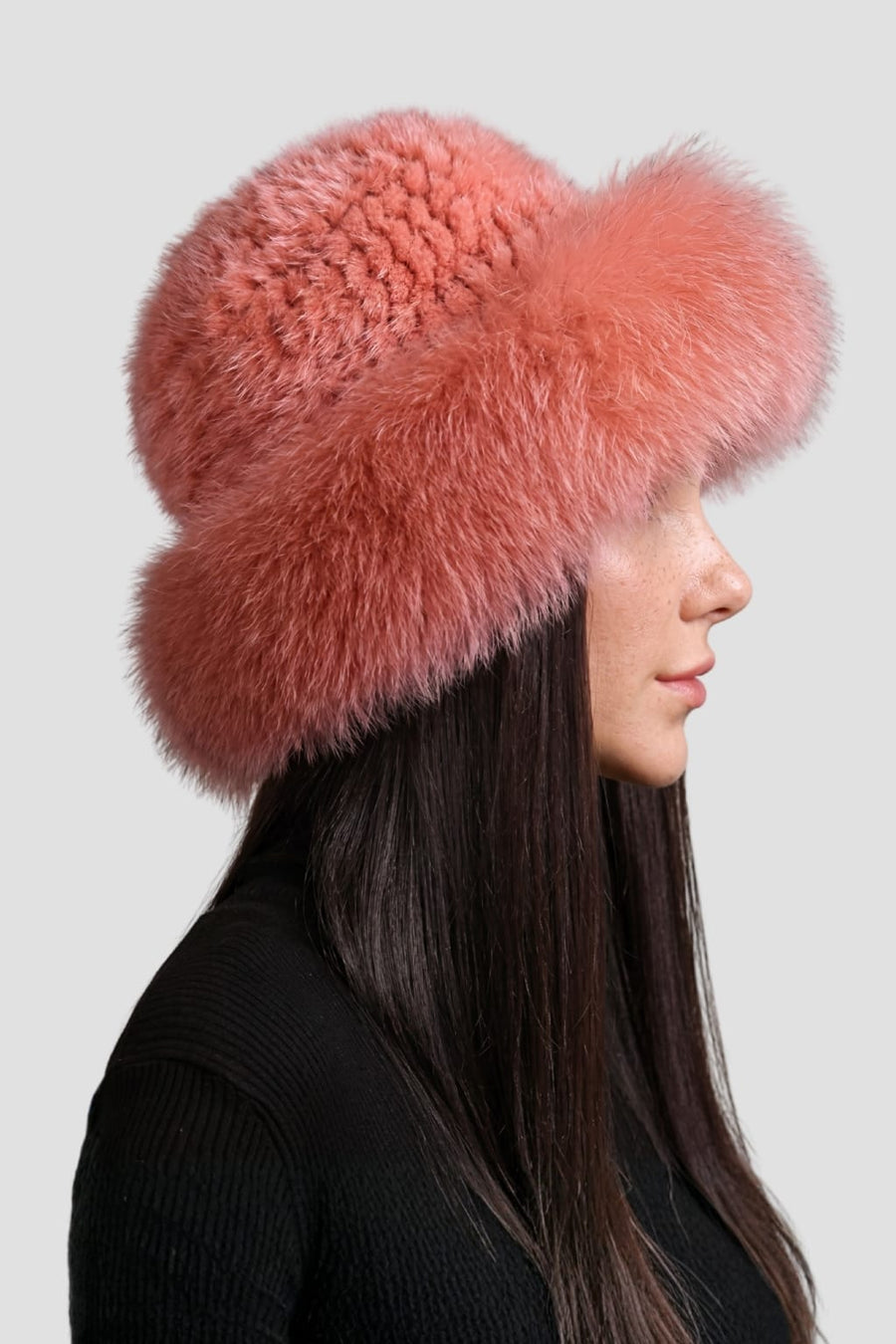 Chapeau fourrure rose Héritage fourrure