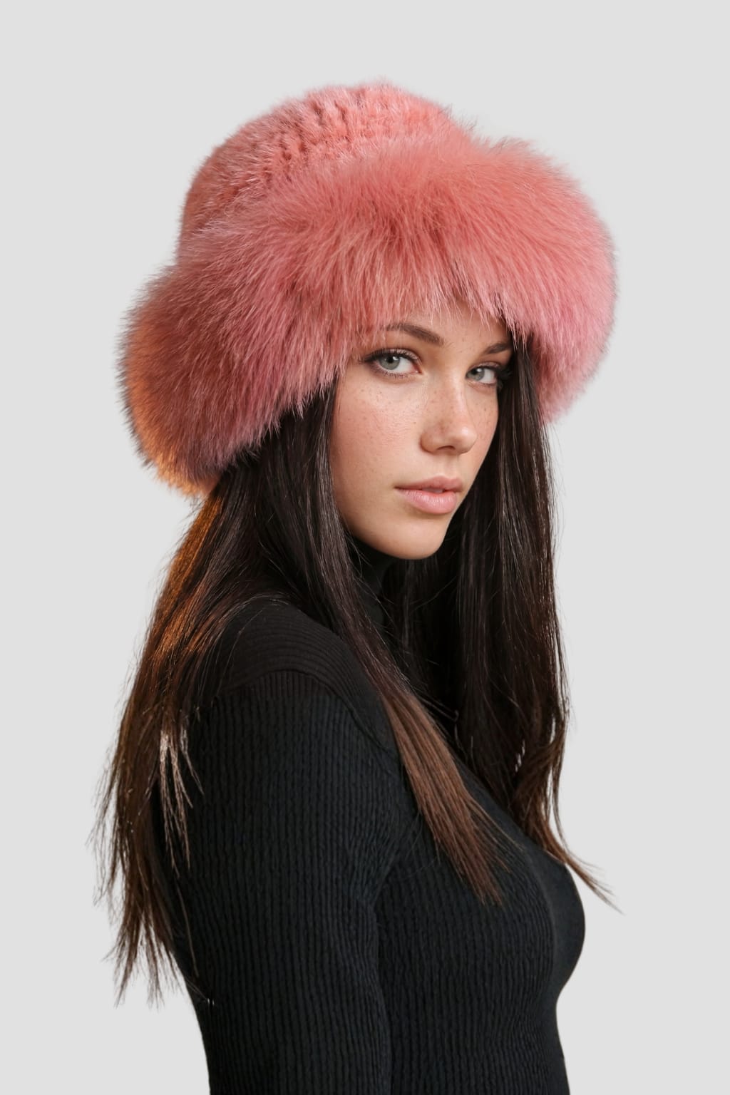 Chapeau fourrure rose Héritage fourrure