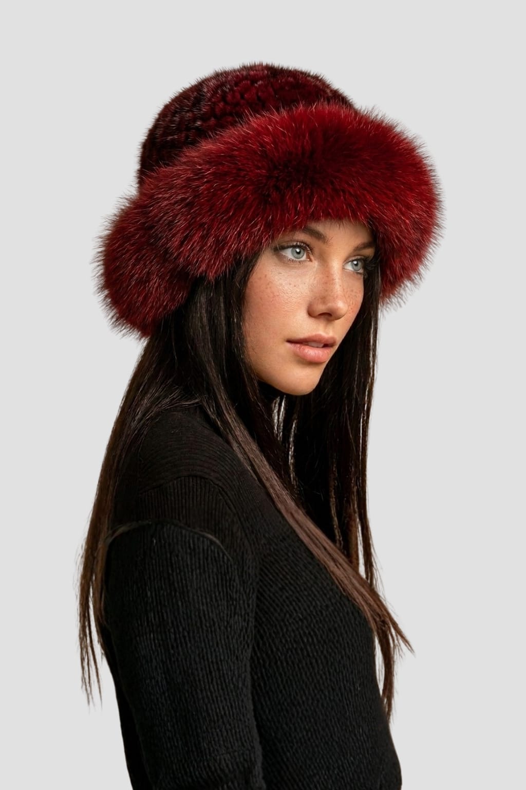 Chapeau fourrure rouge Héritage fourrure