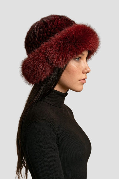 Chapeau fourrure rouge Héritage fourrure