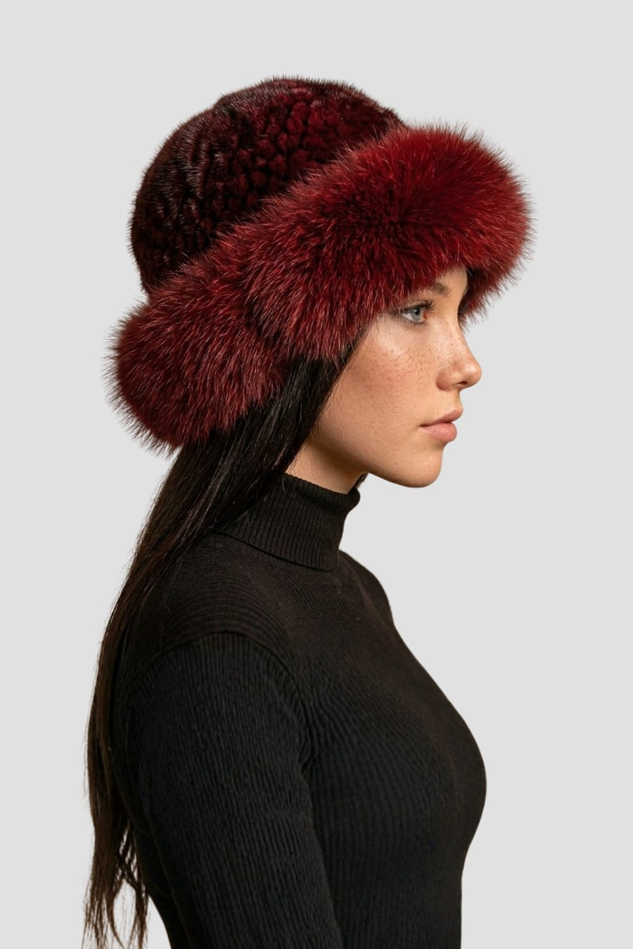 Chapeau fourrure rouge Héritage fourrure