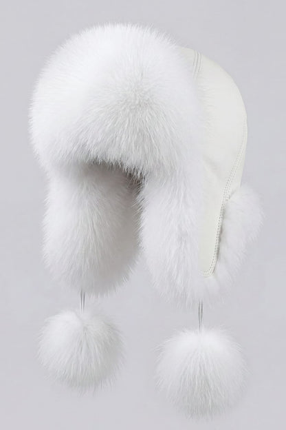 Chapka fourrure blanc Héritage fourrure