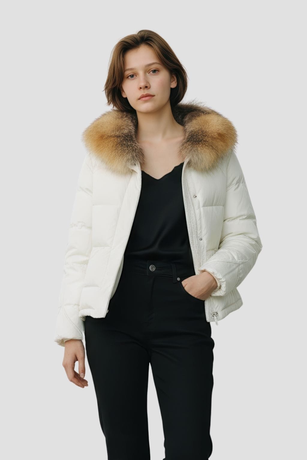 Doudoune à fourrure longue neige Héritage fourrure