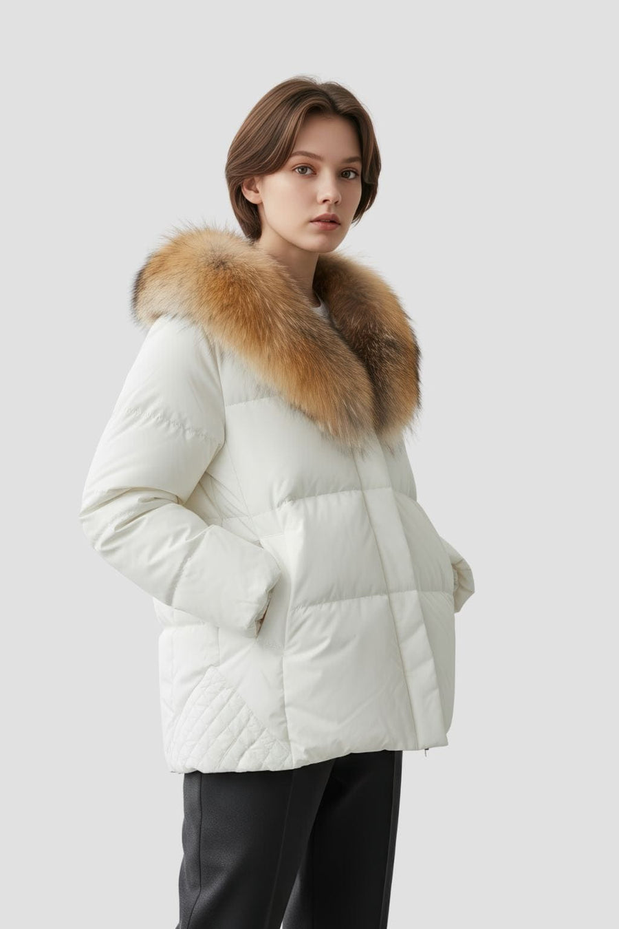 Doudoune à fourrure longue neige Héritage fourrure