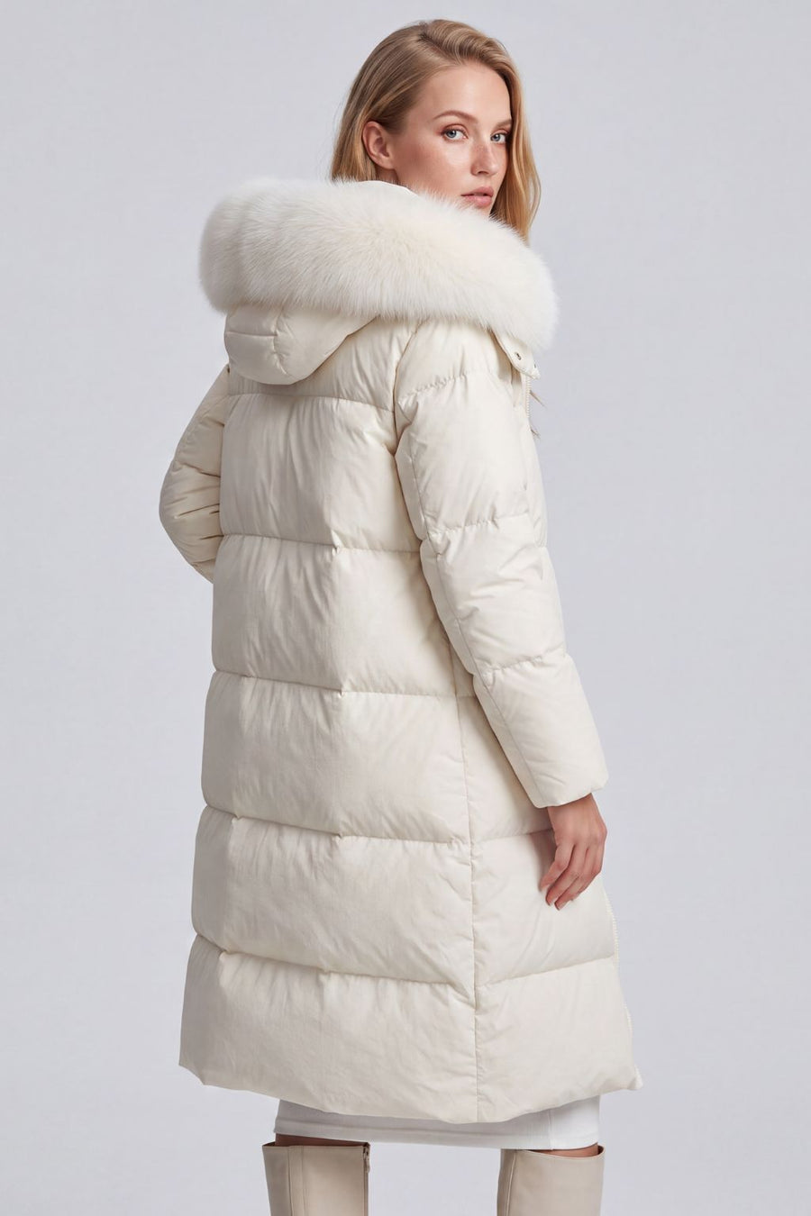 Doudoune à fourrure longue neige Héritage fourrure