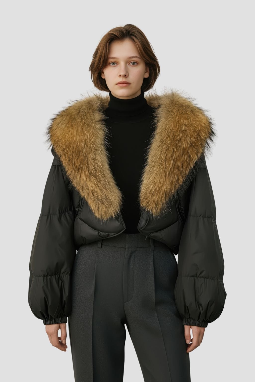 Doudoune courte en fourrure femme Héritage fourrure