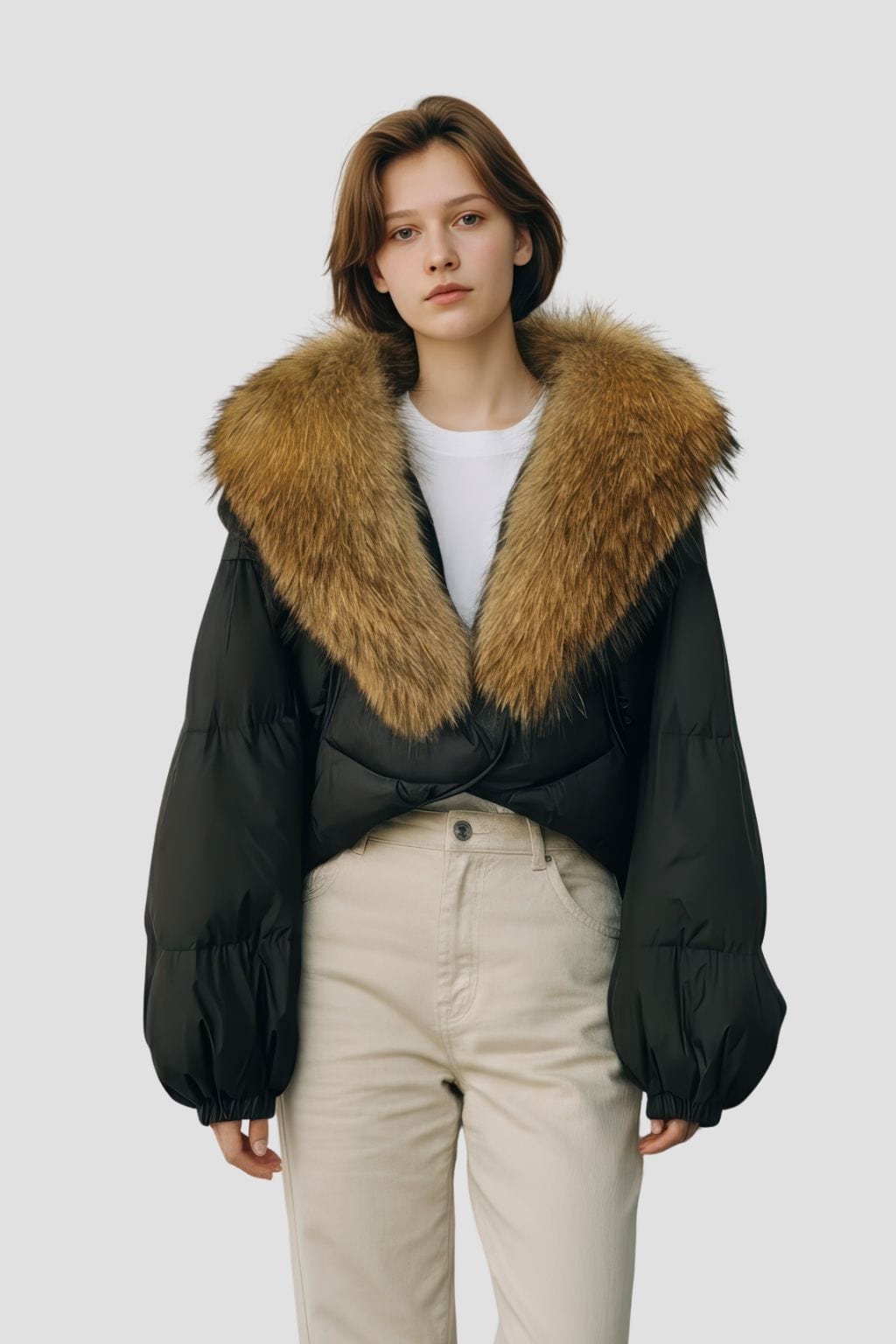 Doudoune courte en fourrure femme Héritage fourrure