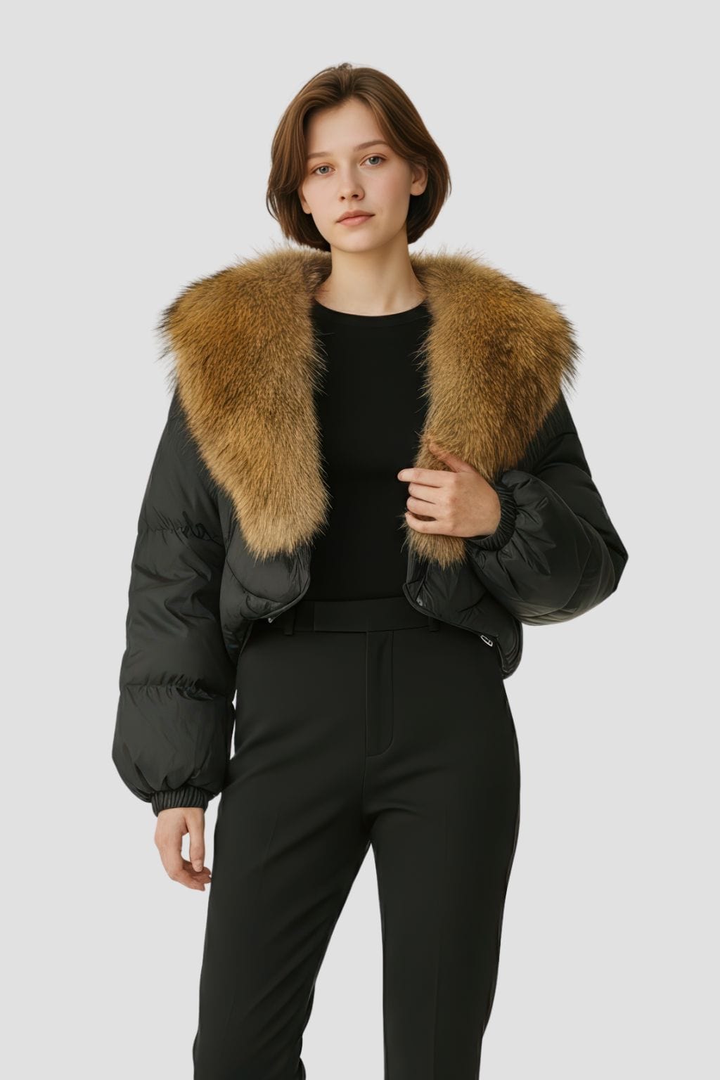 Doudoune courte en fourrure femme Héritage fourrure