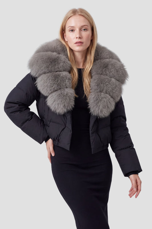 Doudoune courte en fourrure femme Héritage fourrure