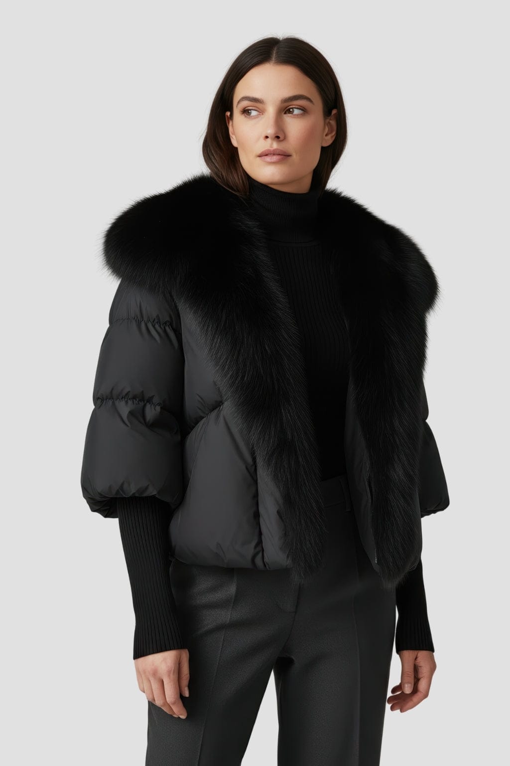 Doudoune en fourrure à manches courtes Héritage fourrure