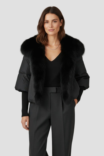 Doudoune en fourrure à manches courtes Héritage fourrure