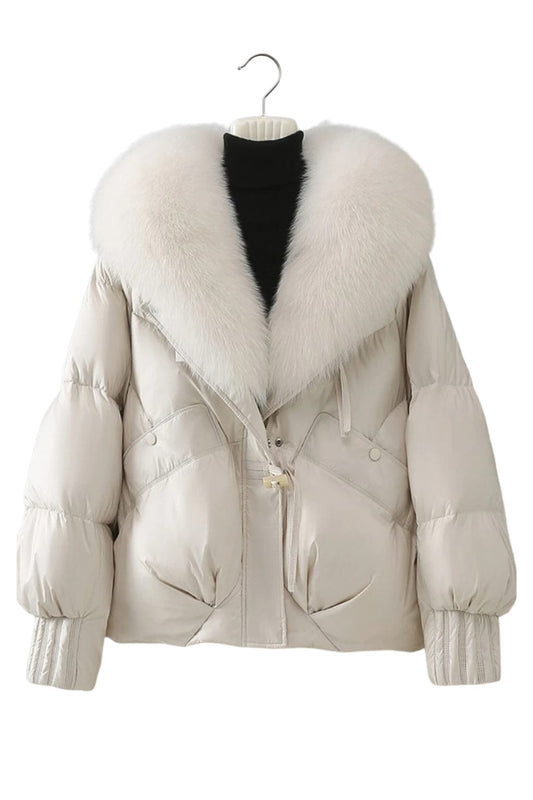 Doudoune femme fourrure avec gants Héritage fourrure