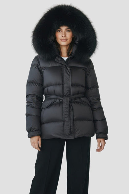 Doudoune femme fourrure renard Héritage fourrure