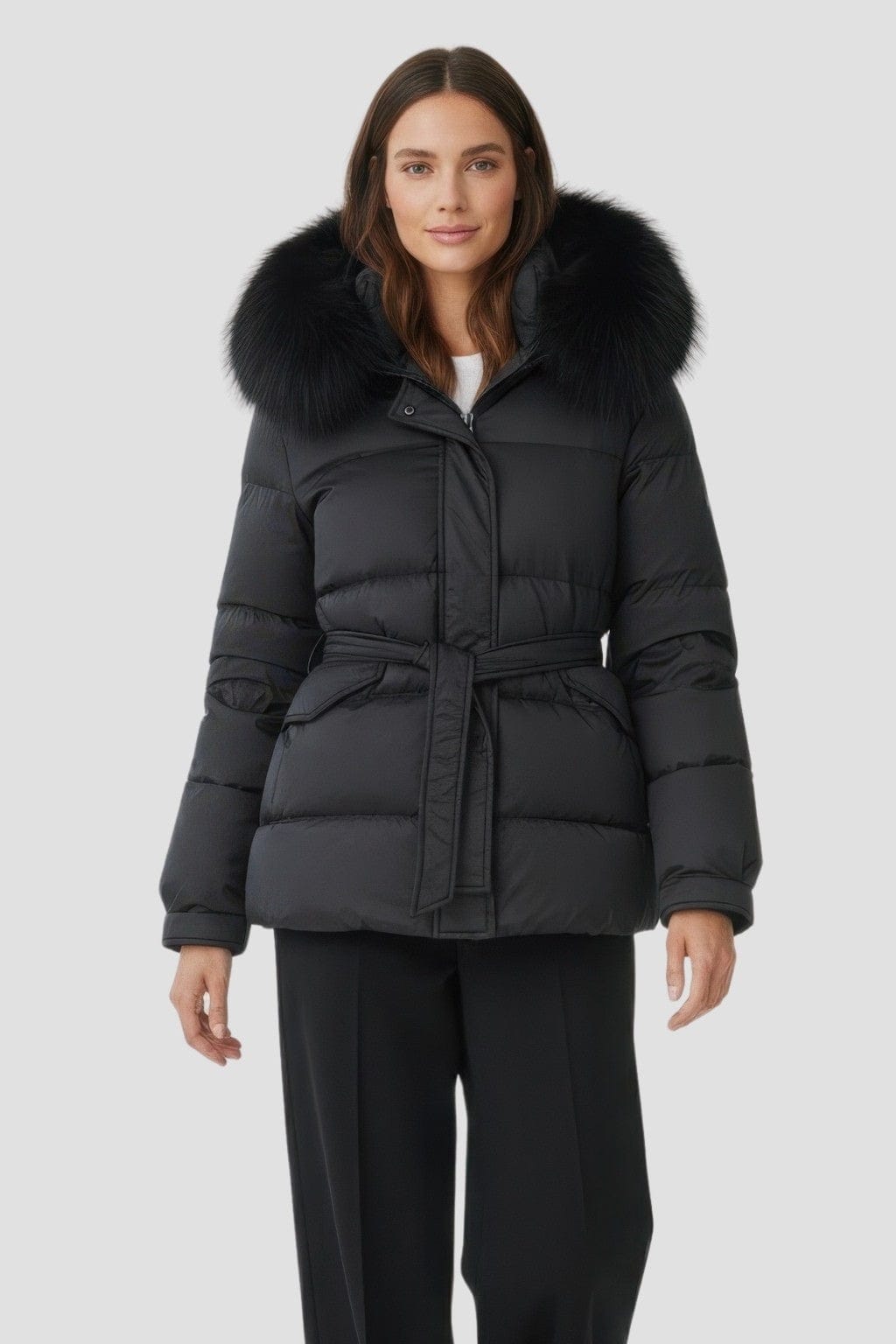 Doudoune femme fourrure renard Héritage fourrure