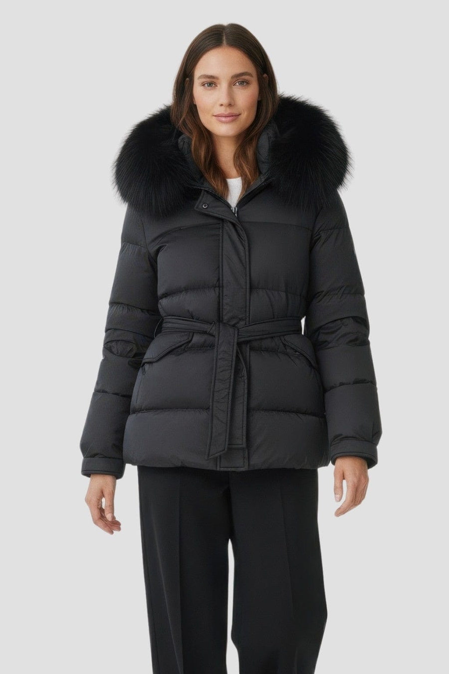 Doudoune femme fourrure renard Héritage fourrure