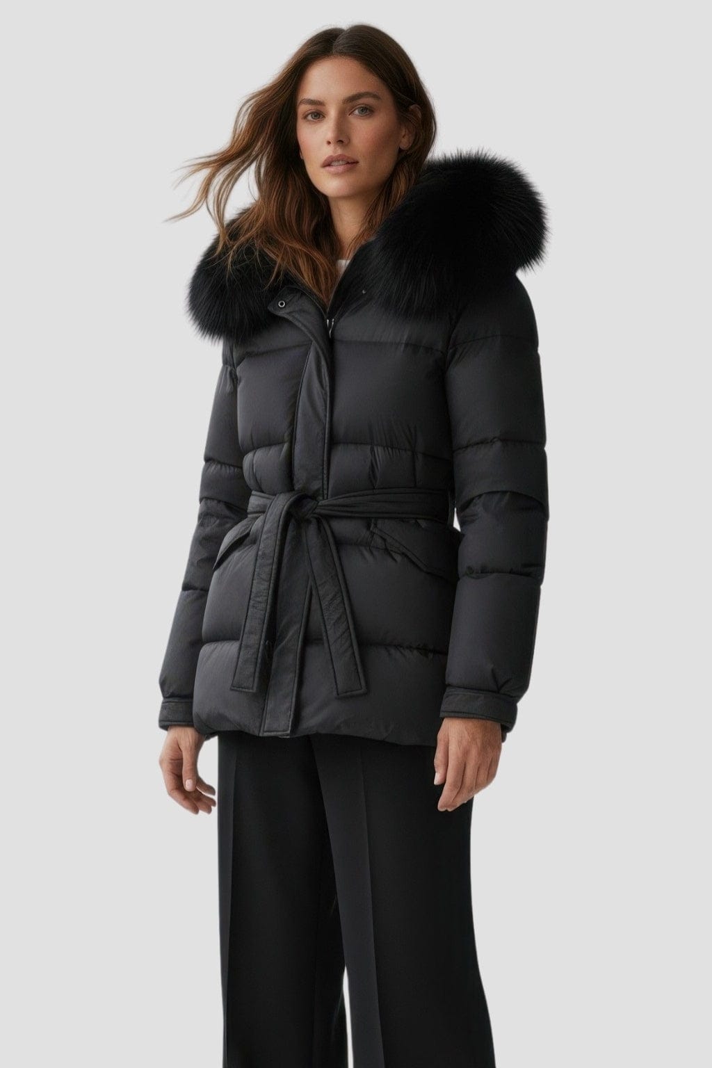 Doudoune femme fourrure renard Héritage fourrure