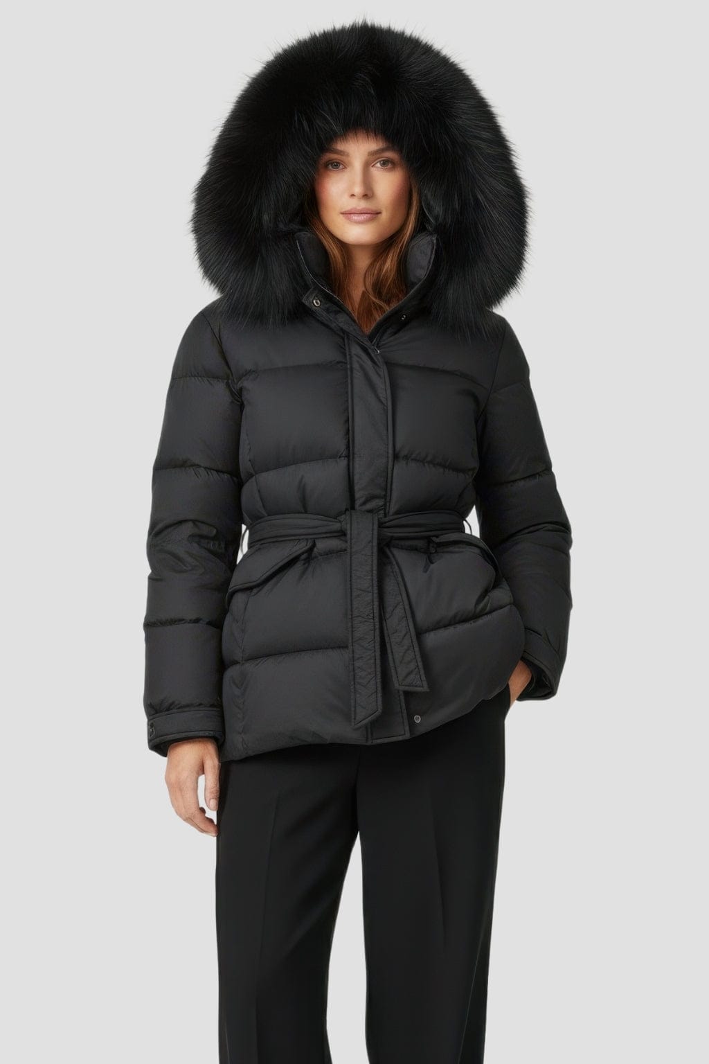 Doudoune femme fourrure renard Héritage fourrure