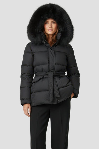 Doudoune femme fourrure renard Héritage fourrure