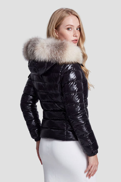 Doudoune femme fourrure renard Héritage fourrure