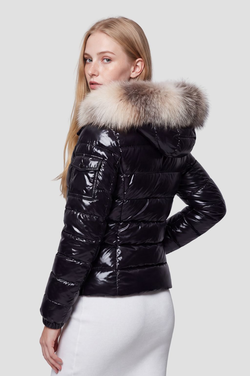 Doudoune femme fourrure renard Héritage fourrure