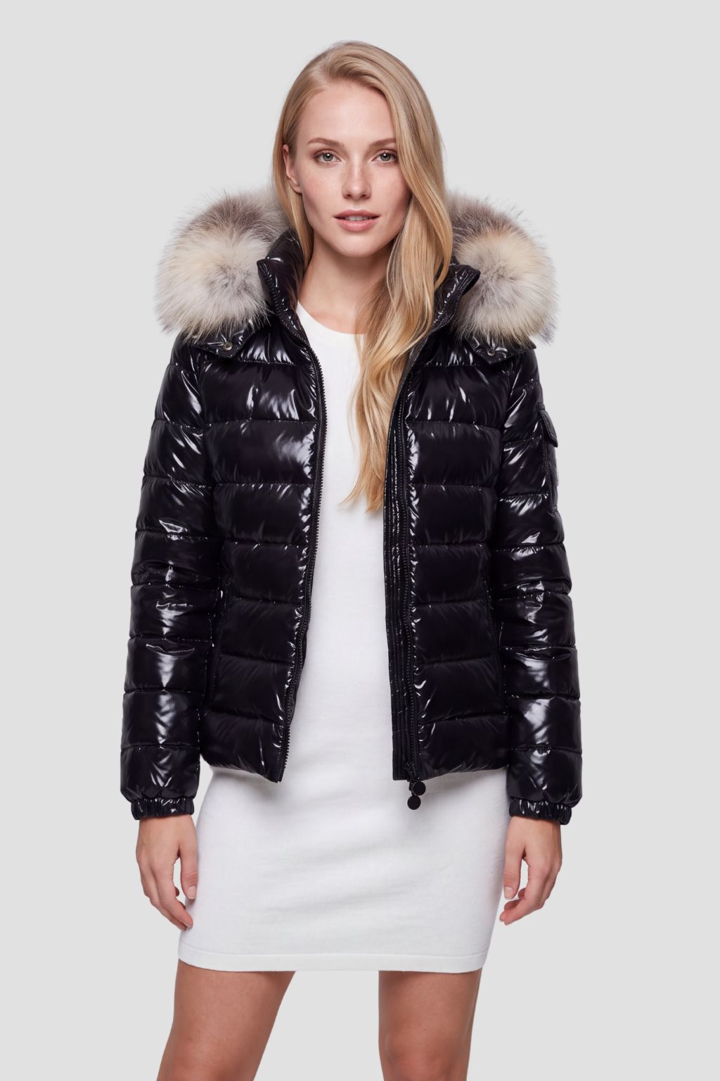 Doudoune femme fourrure renard Héritage fourrure