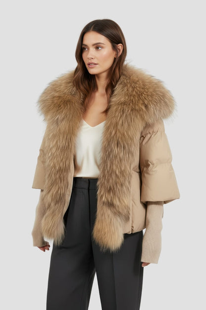 Doudoune fourrure femme chaude Héritage fourrure