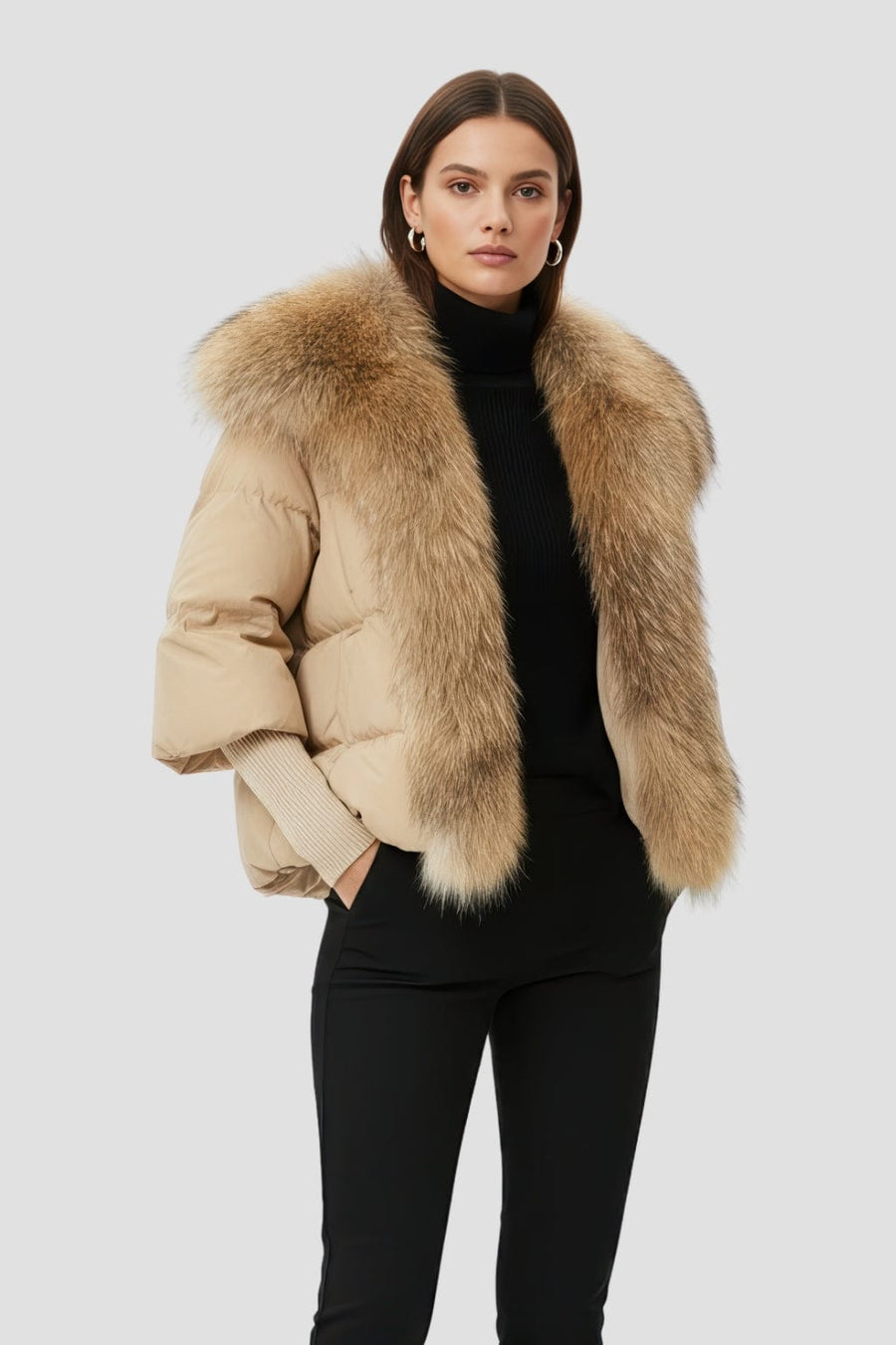 Doudoune fourrure femme chaude Héritage fourrure