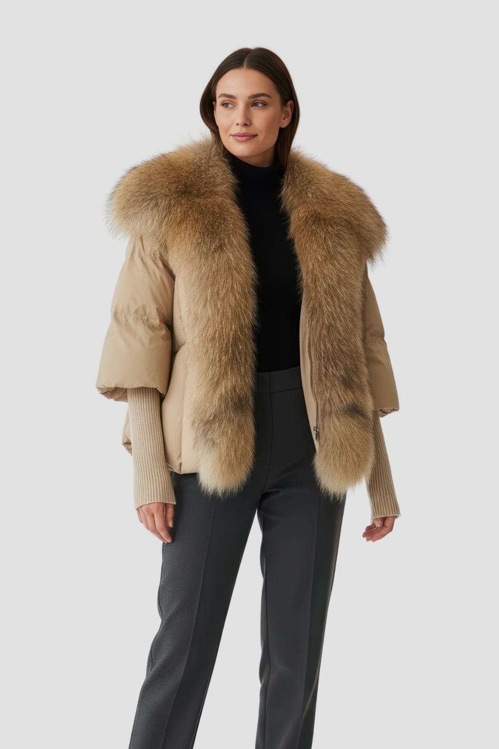 Doudoune fourrure femme chaude Héritage fourrure