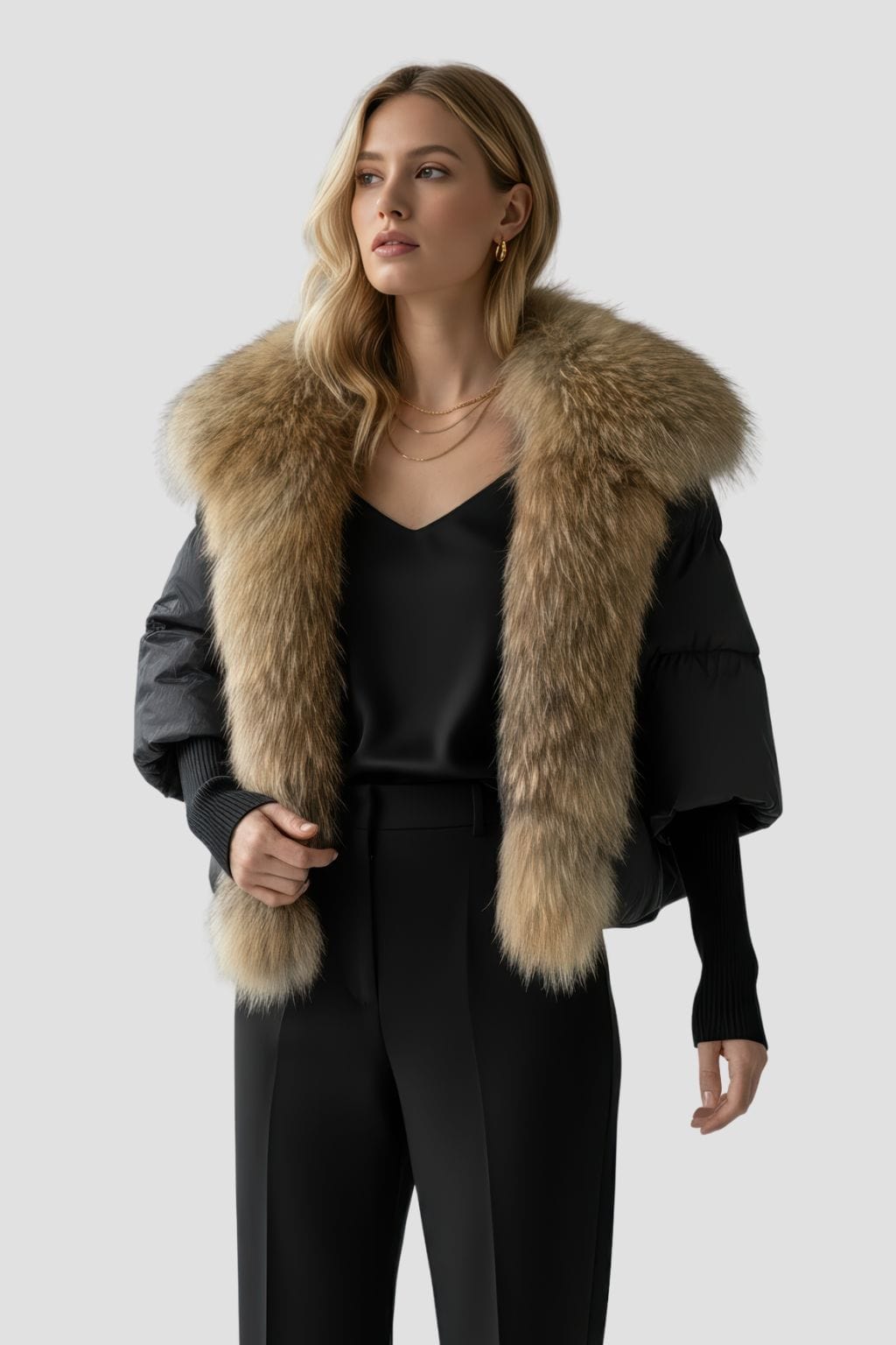 Doudoune fourrure femme épaisse Héritage fourrure