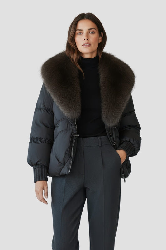Doudoune fourrure femme matelassé Héritage fourrure