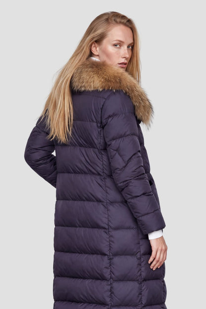 Doudoune fourrure femme pourpre Héritage fourrure