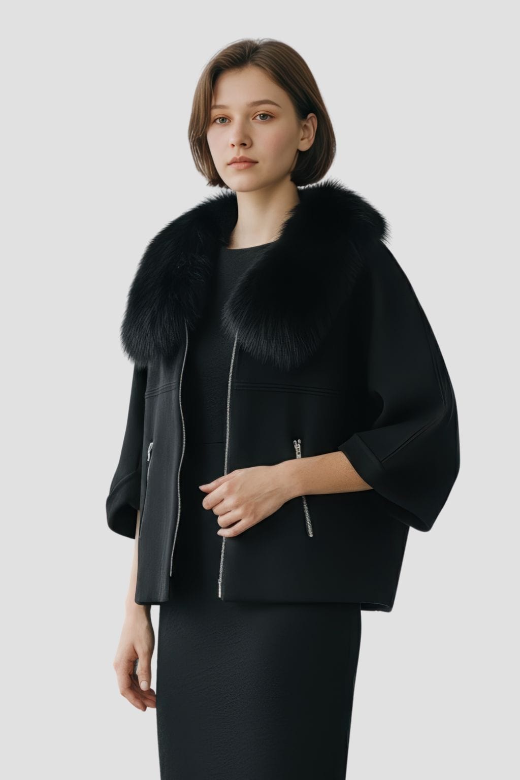 Gilet col en fourrure femme Héritage fourrure