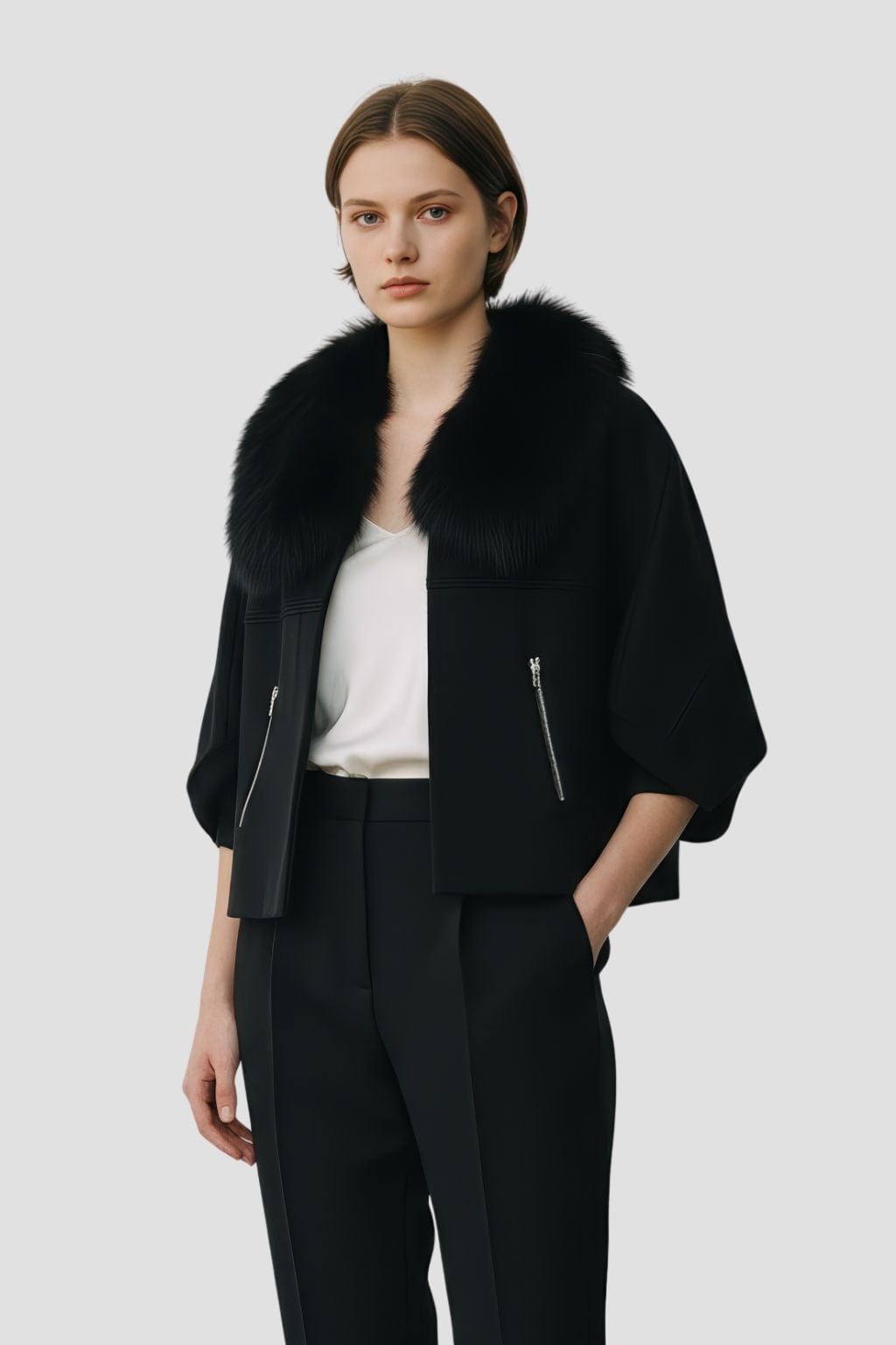 Gilet col en fourrure femme Héritage fourrure