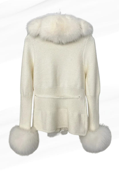 Gilet court en fourrure beige Héritage fourrure