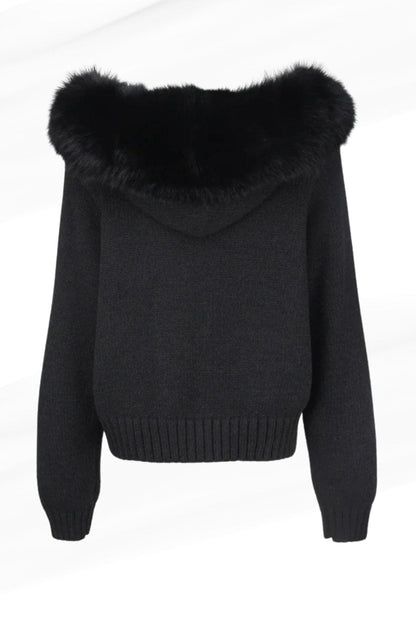 Gilet court en fourrure noir Héritage fourrure