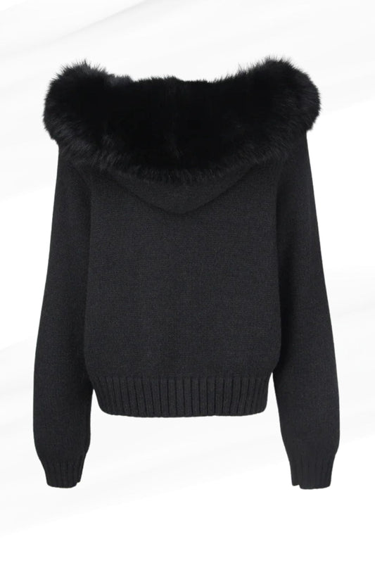 Gilet court en fourrure noir Héritage fourrure