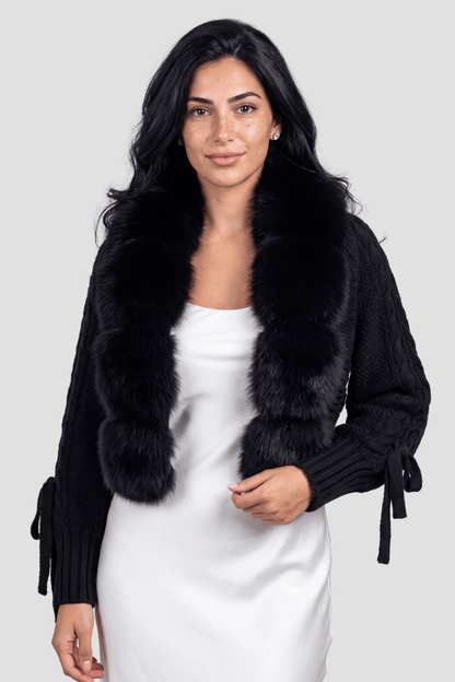 Gilet court en fourrure noir Héritage fourrure