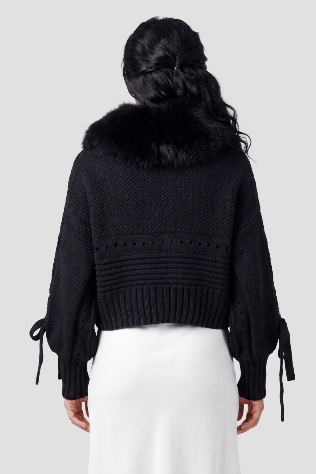 Gilet court en fourrure noir Héritage fourrure