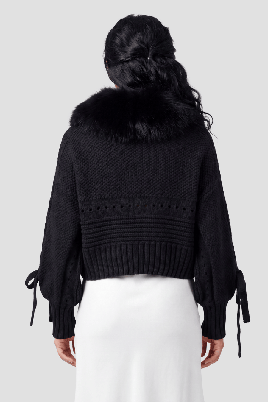 Gilet court en fourrure noir Héritage fourrure