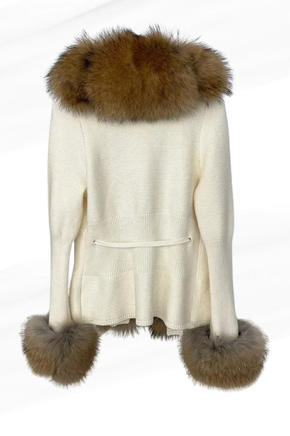 Gilet en fourrure de raton laveur blanc Héritage fourrure