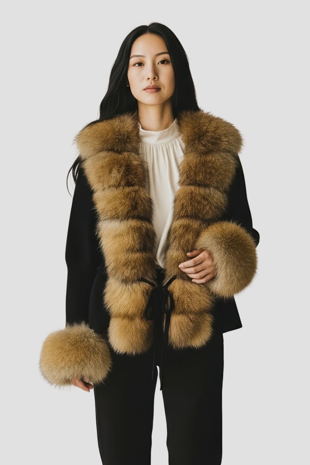 Gilet en fourrure de raton laveur noir Héritage fourrure