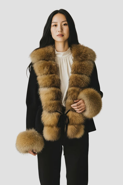 Gilet en fourrure de raton laveur noir Héritage fourrure