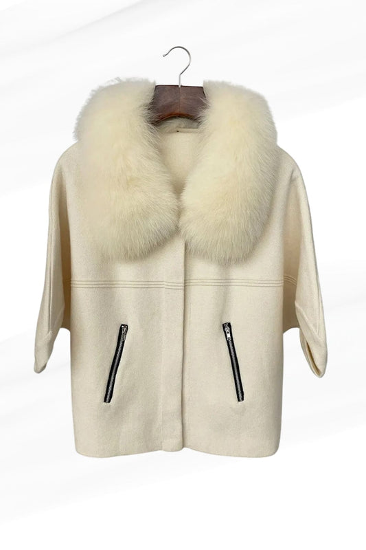 Gilet en fourrure de renard blanc Héritage fourrure