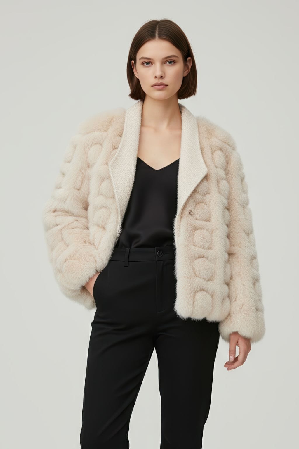 Gilet en fourrure de renard clair Héritage fourrure